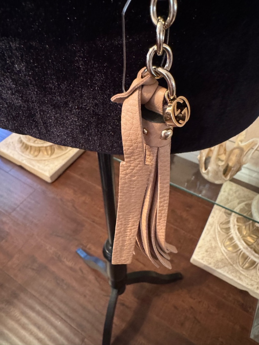 GUCCI CHAIN TASSEL GOLD / BEIGE LEATHER BELT NEW WITH TAGS - Picture 9 of 16